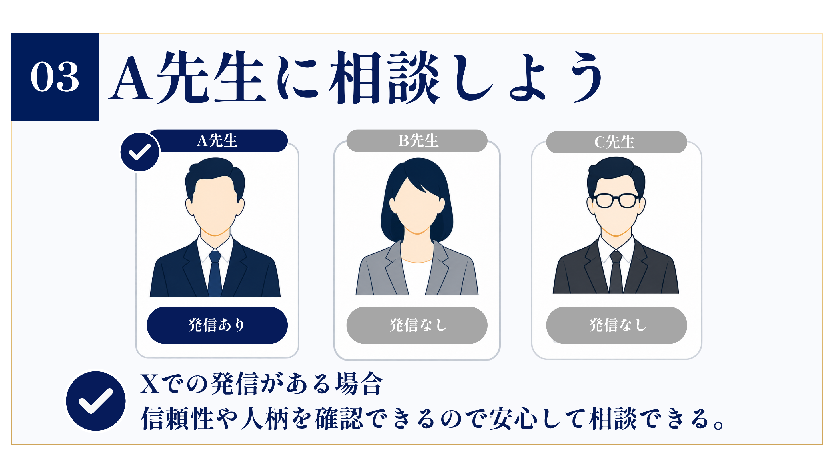 A先生に相談しよう